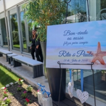 Placa de boas-vindas